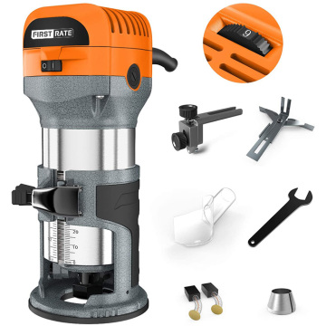 First Rate Compact Router Tool 7.0-Amp 1.25HP Soft Start Variable Speed Wood Router Kit
