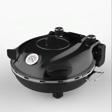 Professioneller Pizzaofen der Klasse 1200W: runder feuerfestem Backstein, Edelstahlabdeckung und komplette Pizzaschalen enthalten