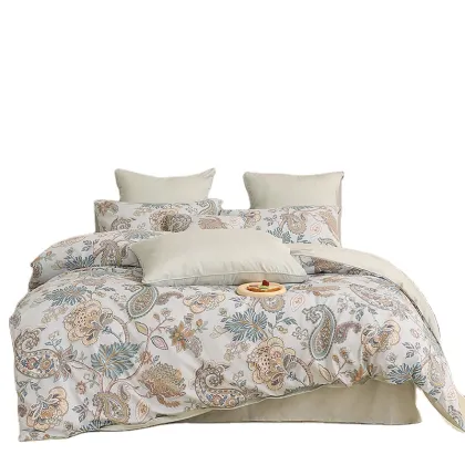 Customized Size Cotton Bedding Sheet Set for Home Textiles