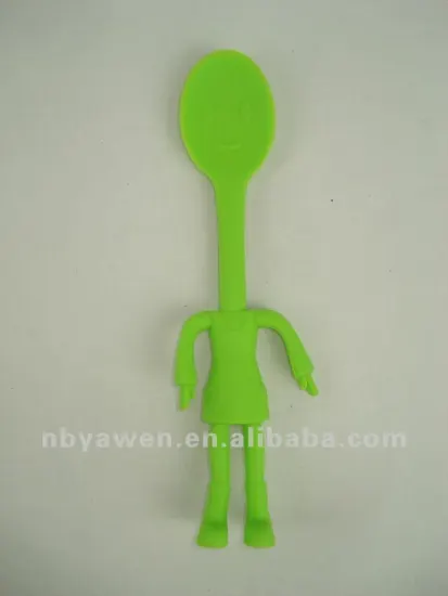 little girl design silicone spoon