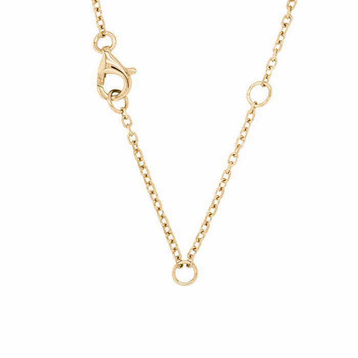 Colier elegant cu lunetă din aur de 18K, cultivat în laborator