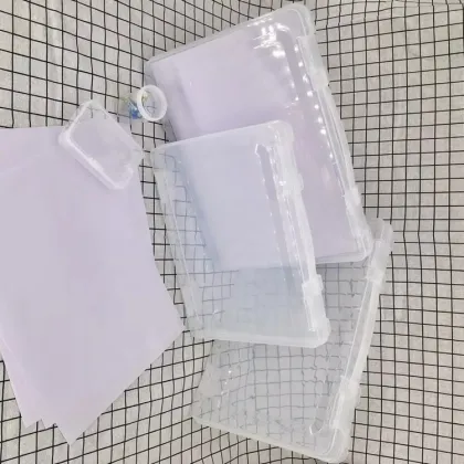 Transparent Plastic Storage Box for A4 Paper and Office Supplies