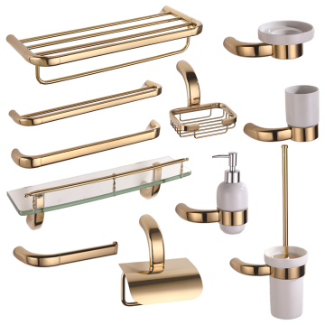ODO HOTEL AND SHOP PLUS Expo 2024 Luxury Brass PVD Gold Towel Rack Paper Roll Holder