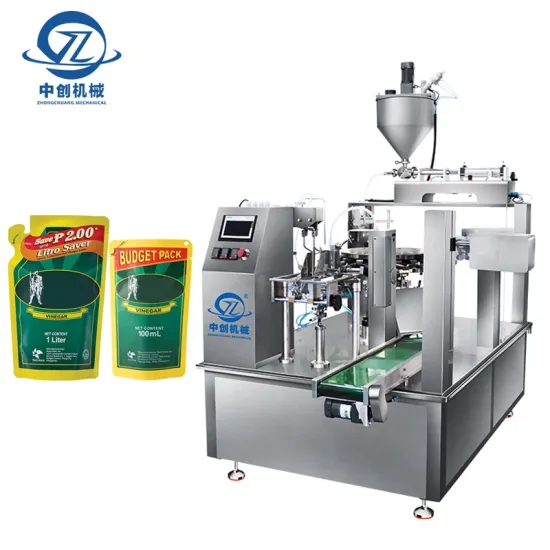 Automatic Rotary Fill Packaging Machine for 100ML to 1L Drinks, Juices, and Liquids in Stand-up Pouches