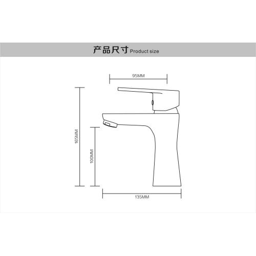 Bathroom basin faucet with white color