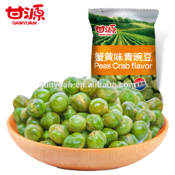 Chinese nutritious crab flavor green peas snack food