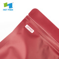 Matt plastic coffee stand up packaging bag with zipper and valve