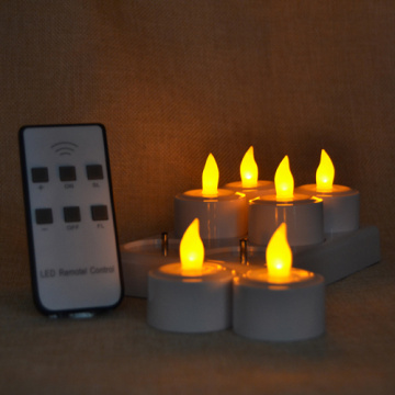 Velas de Tealight Flameless Recarregáveis ​​Românticas Com Remoto