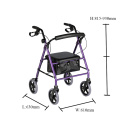 Rollator Walker With Shopping Cart And Black Seat