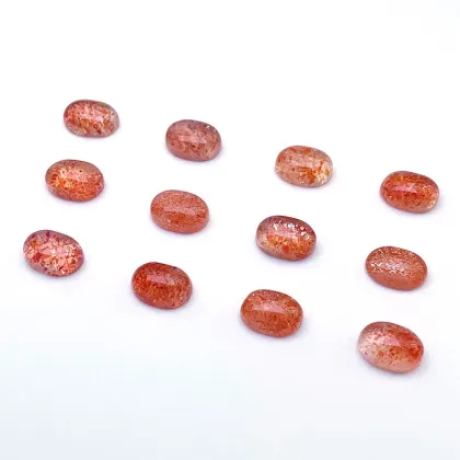 Natural Golden Sunstones Egg Shaped Cut Gemstones