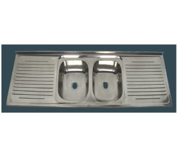 Ss201 1800*500*165 Double -Bowl Kitchen Sink Sy-1850