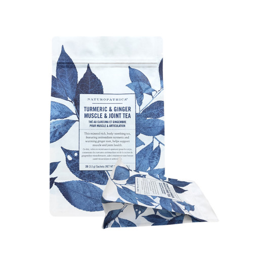 Compostable Paper Square Bottom Bag Tea Custom Packaging