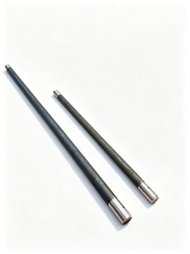 Impact resistant marine propulsion unit parts solid shaft