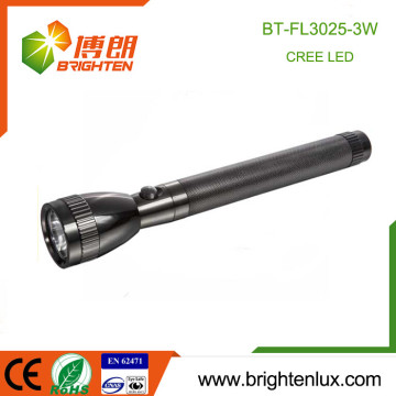 Factory Hot Sale 3*C Ni-cd Rechargeable Cell Used Aluminum Long Beam Distance High Power 3w Police Cree led Flashlight