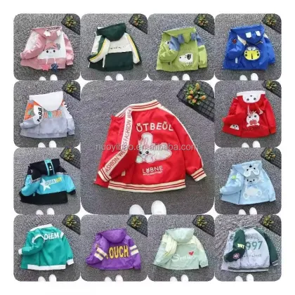 Cartoon Printed Hooded Jackets for Kids - Children's Clothing for Boys and Girls