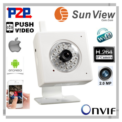 SunView HD network WIFI camera H.264 with IR-cut SD card P2P Video Push Support Apple Android Windows system support (SV-C2028)