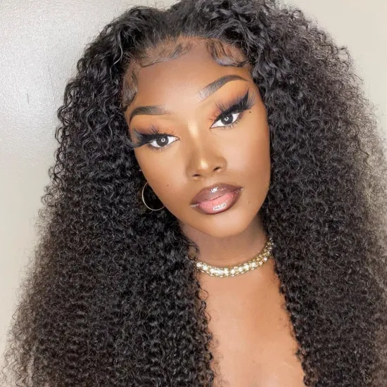 Yeswigs Wholesale Raw Indian Virgin Kinky Curly Hd Full Lace Front Wig Human Hair Transparent Lace Frontal Closure Wig For Women