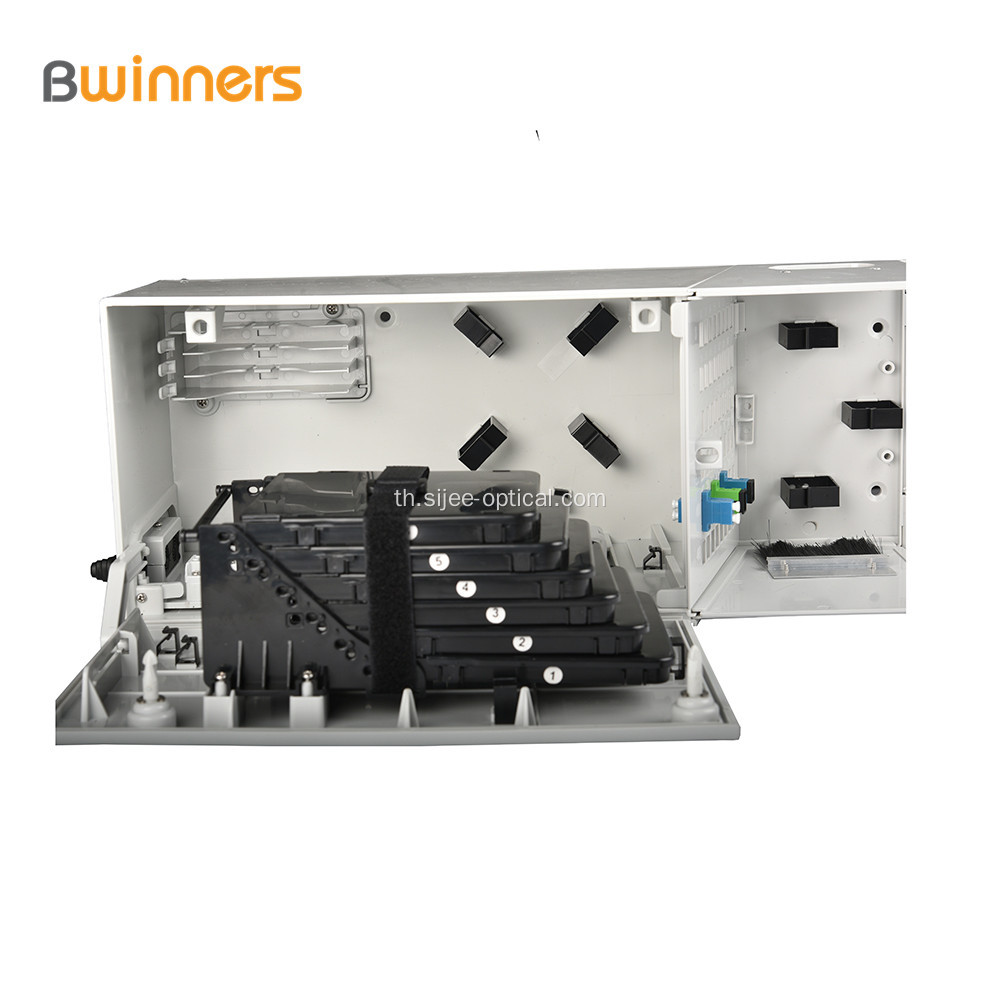 กล่องกระจายไฟเบอร์ออปติกตู้ 48 แกน Ftth ชั้นกล่องเลิกจ้าง