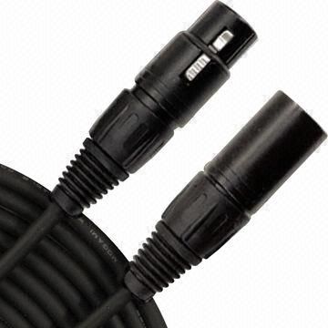 Cannon cables, male to female, metal shell, nice black color PVC