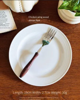 Natural Chicken Wing Wood Handle Fork