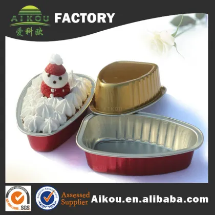 Lovely disposable aluminum foil cheesecake container for bakery