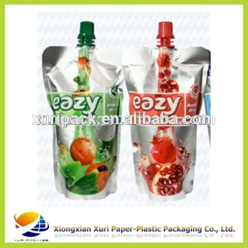 plastic cocktail wine bag stand up pouch bag with spout