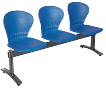 fushion steel public beam chair lobby waiting room 3-link chair heavy duty institutional furniture