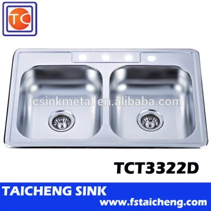 304 Stainless Steel Double Kitchen Sink American Standard