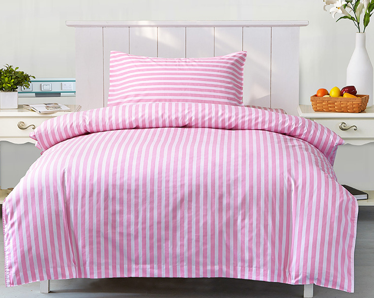 Stripe Printed Single Bed Sheet Set