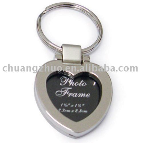 Fashion Metal Heart-shaped Photo Frame Key Chain