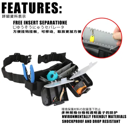 Waterproof Bait Hook Fishing Accessories: Multifunctional Sea Fishing Kit with Waist Box