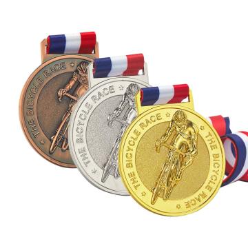 Medalla de maratón de ciclismo juvenil adulto Finisher antiguo