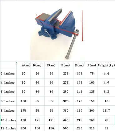 Highquality heavy duty bench vise ultra-light rotary universal vise