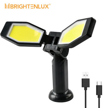 Luce di lavoro magnetico USB portatile, pieghevole, una luce di pannocchia ricaricabile per l'illuminazione comoda per l'illuminazione