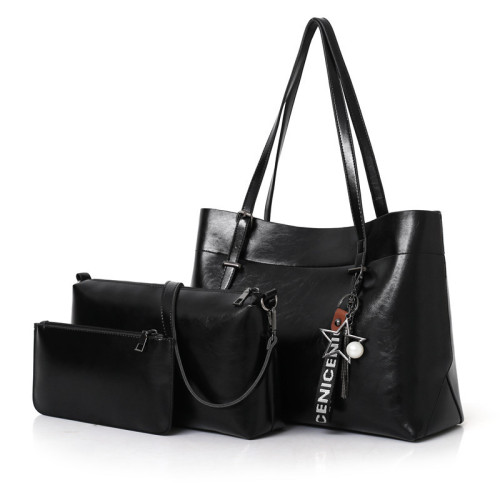 Tote lady bags 3pcs fashion outing leather bags