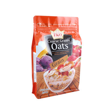 Kraf yang disesuaikan dengan Gusseted Bags dengan Zip untuk Oats