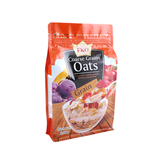 Customized Foil Gusseted Bags with Zipper for Oats