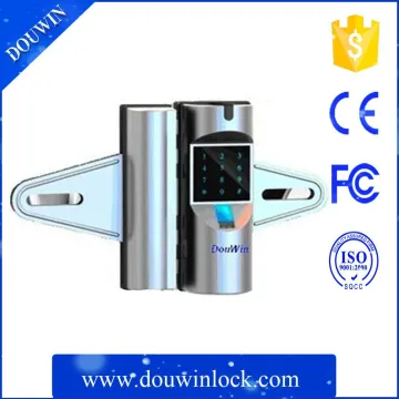 frameless sliding double glass door lock for office