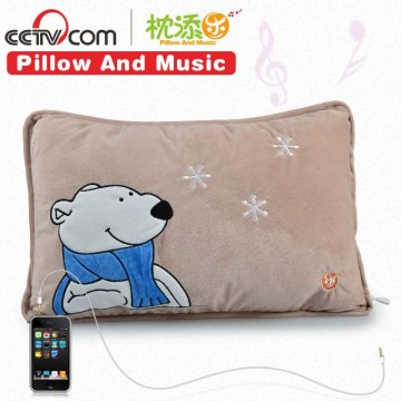 animal embroidery mp3 or ipod music cushion