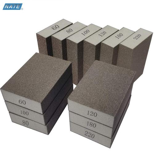 Washable Reusable Aluminum Oxide Brown Sanding Sponge Block