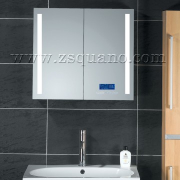 Modern Mirror Cabinet with LED Clock