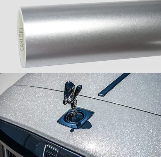 metallic diamond matte silver car wrap vinyl