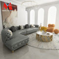 Modern light luxury combination pull buckle curved SOFA