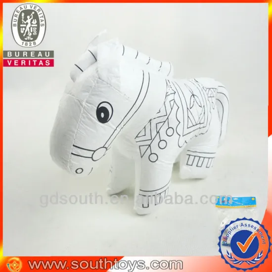 washable painting plush horse educational toy