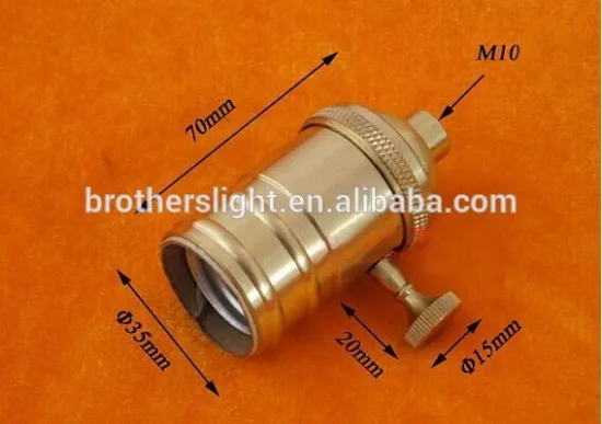 RARE Antique Edison style light bulb electric light Gold Copper socket