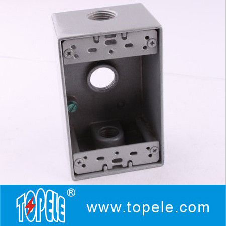 2-5 / 8” Deep 3 Holes Rigid Die-cast Aluminum One Gang Weatherproof Electrical Boxes