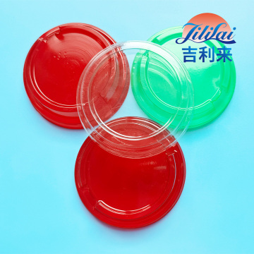 Tapas de plástico multicolores vibrantes para envases de yogur