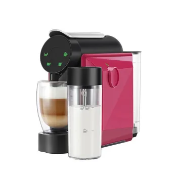 Home Capsule Coffee Machine: Espresso, Cappuccino, Latte with Milk Frother and Self-Clean