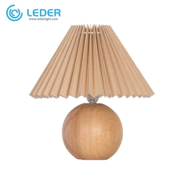 LEDER White Wooden Desk Lamp