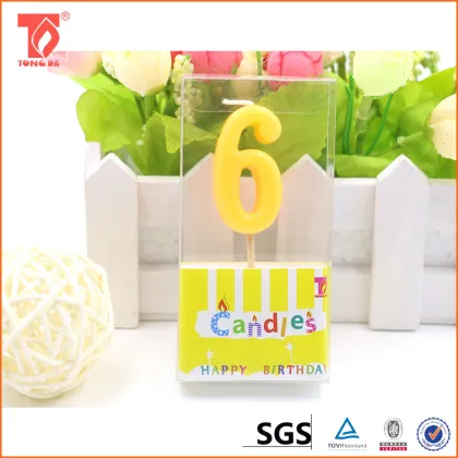 China good quality toothpick orange number candles